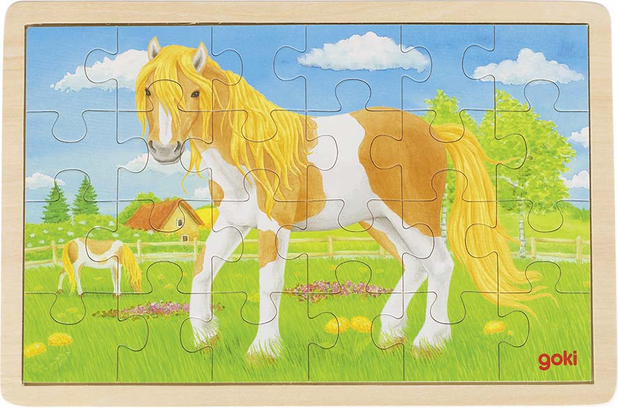 Einlegepuzzle Sommer auf der Pferdewiese